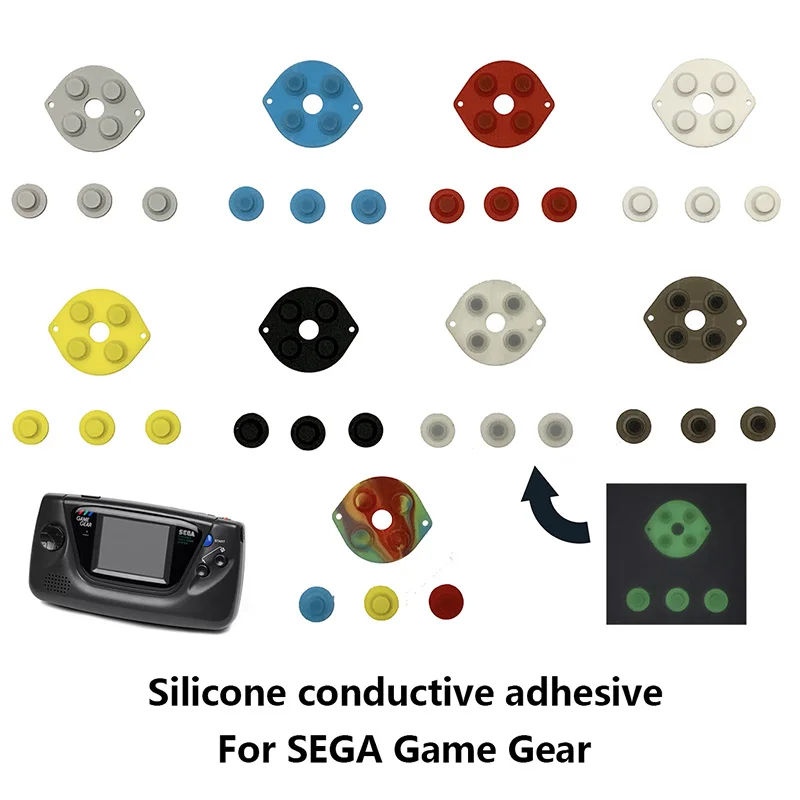 2023 nuovo pulsante GG sostituzione Pad in gomma conduttiva custodia per ingranaggi da gioco SEGA per Kit evidenziatore schermo LCD SEGA GG