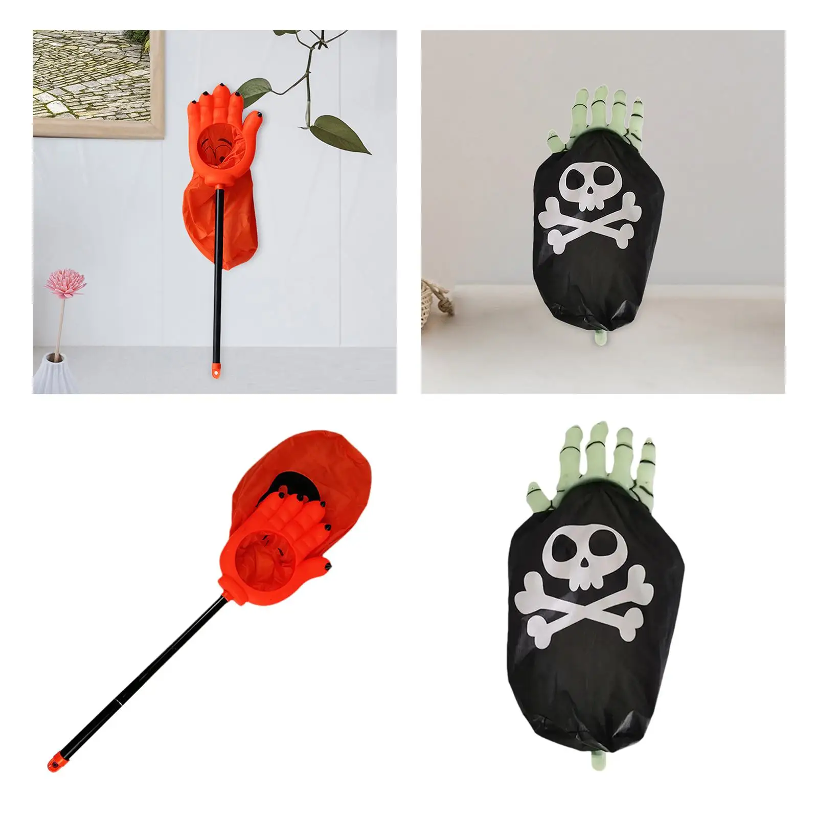 Halloween Bag for Trick or Treat Funny Snack Decorations Creative Design Gift Large Capacity Begging Bag Ghost Hand Candy Pouch