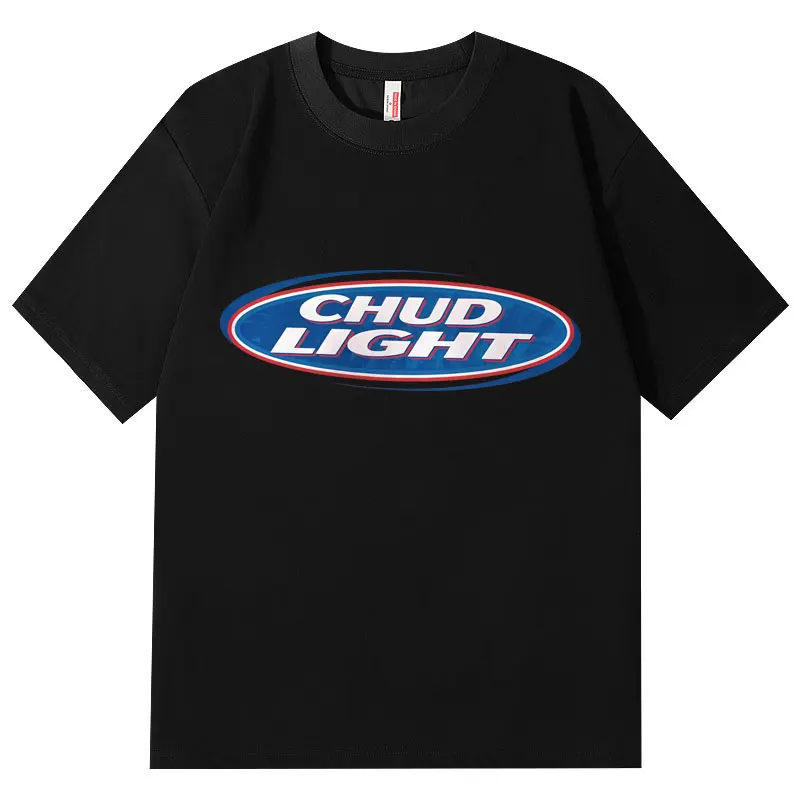 Chud Light Funny Meme T-Shirt High Quality Fashion Oversized T-Shirts Men Women Casual Cotton Short Sleeve T Shirts Streetwear
