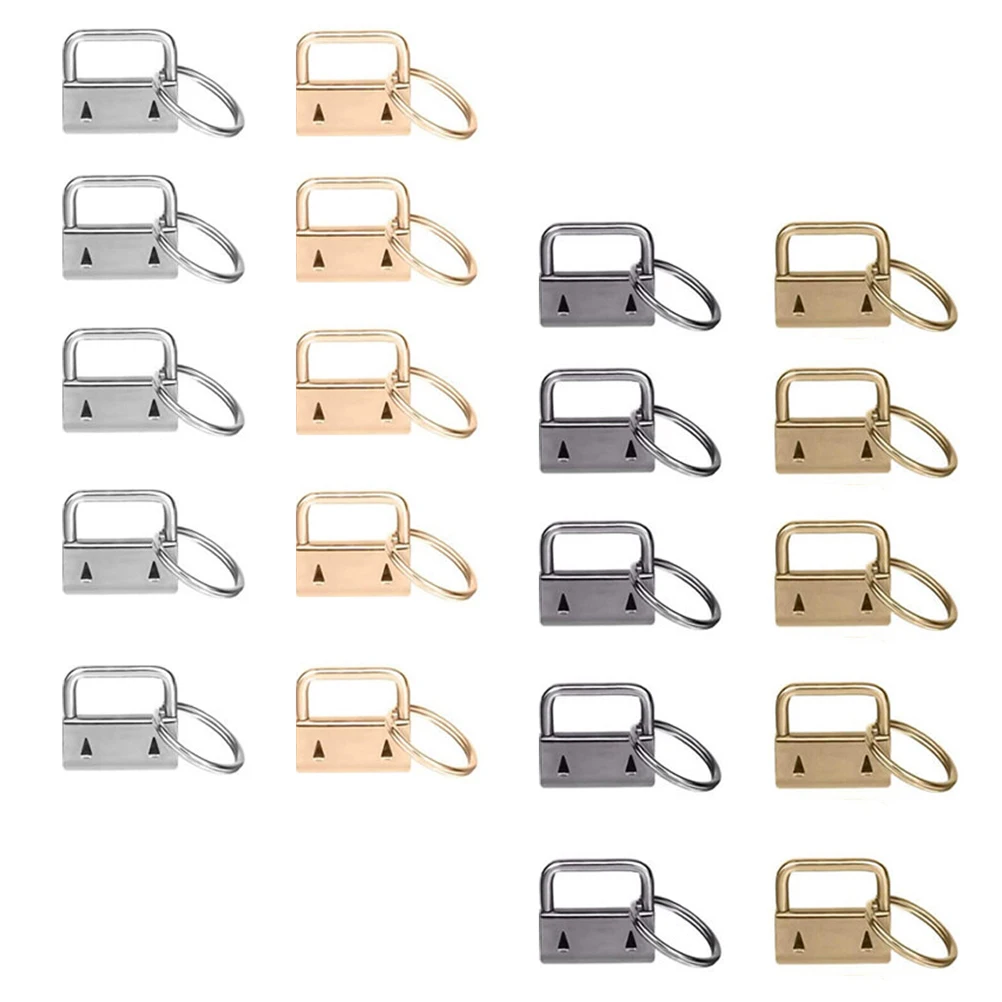 

20pcs Luggage Clip Keychain Wristlet Hardwares DIY Craft Keychain Wristlet Supplies Iron Bag Accessories 25mm Size