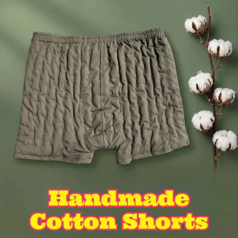 Handmade Cotton Underwear Elderly High Waist Waist Support Cotton Shorts Hand Stitched Breathable Soft Comfortable Home Wear