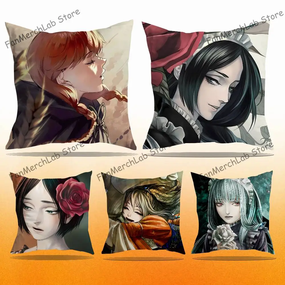 

T-The House In Fata Morgana Printed Pillow Cover Cushion Case Simple Sofa Pillow Case No Pillow Core