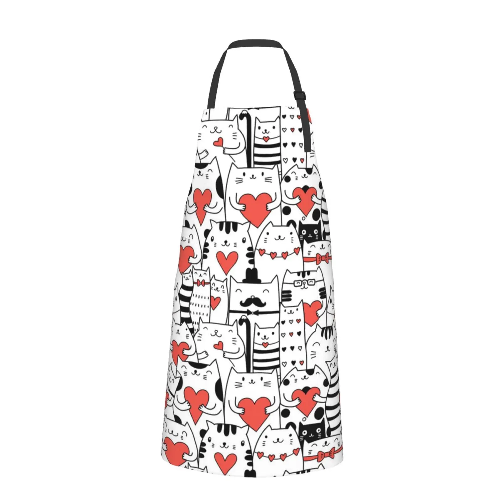 

Cat Apron Cute Cartoon Cat Cooking Apron for Women Men Chef Funny Aprons for Kitchen Baking Painting Gardening