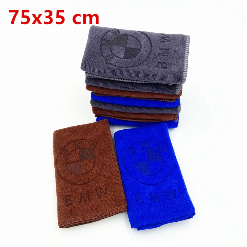 75x35 Microfiber Car logo towel Car wash clean towel for BMW M Power E46 E39 E90 F10 X1 X5 performance Z3 Z4  car accessaries