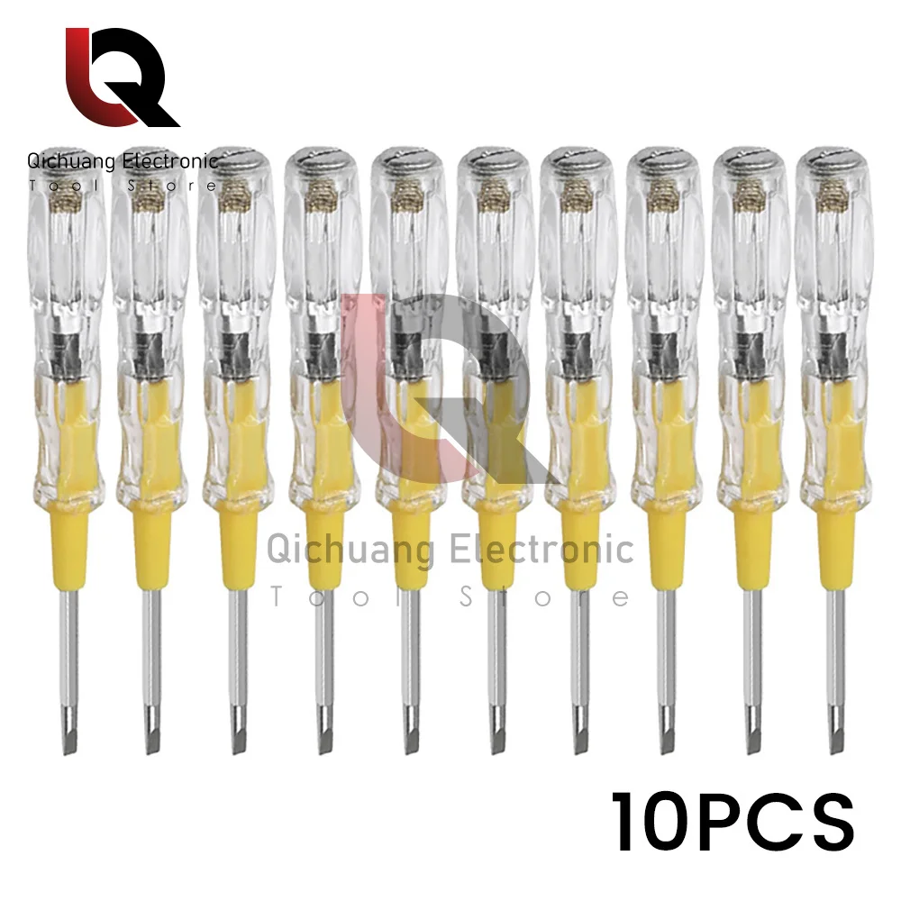 5/10Pcs AC100-500V Spannungs detektor Isolier griff Elektrischer Tester Stift Doppelkopf Abnehmbarer Schrauben dreher für Wartung