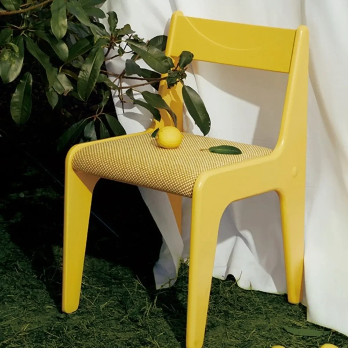 كرسي بلون الشمال على طراز المشاهير على الإنترنت، طراز مصمم، حديث وبسيط، ظهر، مقعد واحد كاجوال من خشب الزان #4