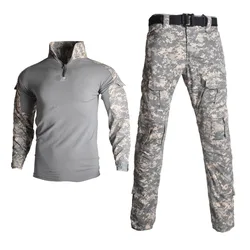 Tactical Tops Long Sleeve Pants Suits Camouflage Training Unprotected Gear Tactical Training Uniforms ACU Camo