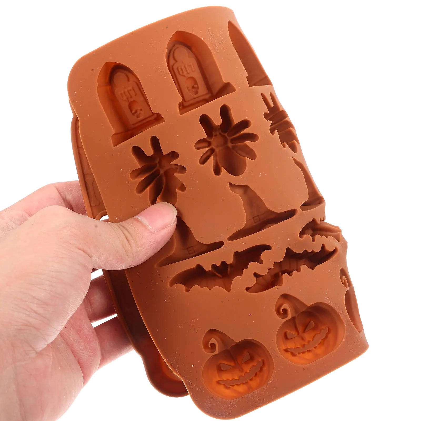 

Halloween Cookie Silicone Mold Non-Stick Flexible Baking Molds Creative Cake Pan Dessert Mold for DIY Party Halloween Cake Molds