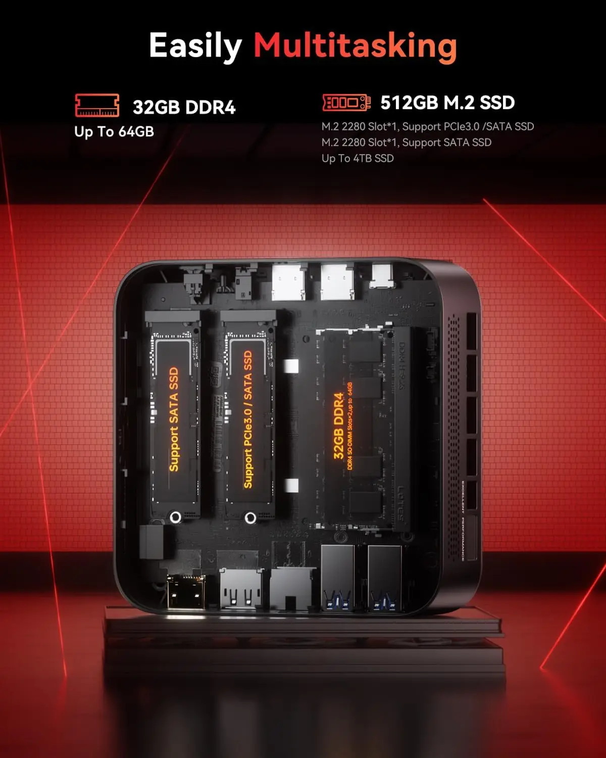 

Мини-ПК 2026 Intel Core i9 8950HK i3 6100U, портативный компьютер с Windows 11 Pro, 1 ТБ/2 ТБ, 16 ГБ ОЗУ, игровой компьютер, Wi-Fi 6, BT5.2, настольный ПК