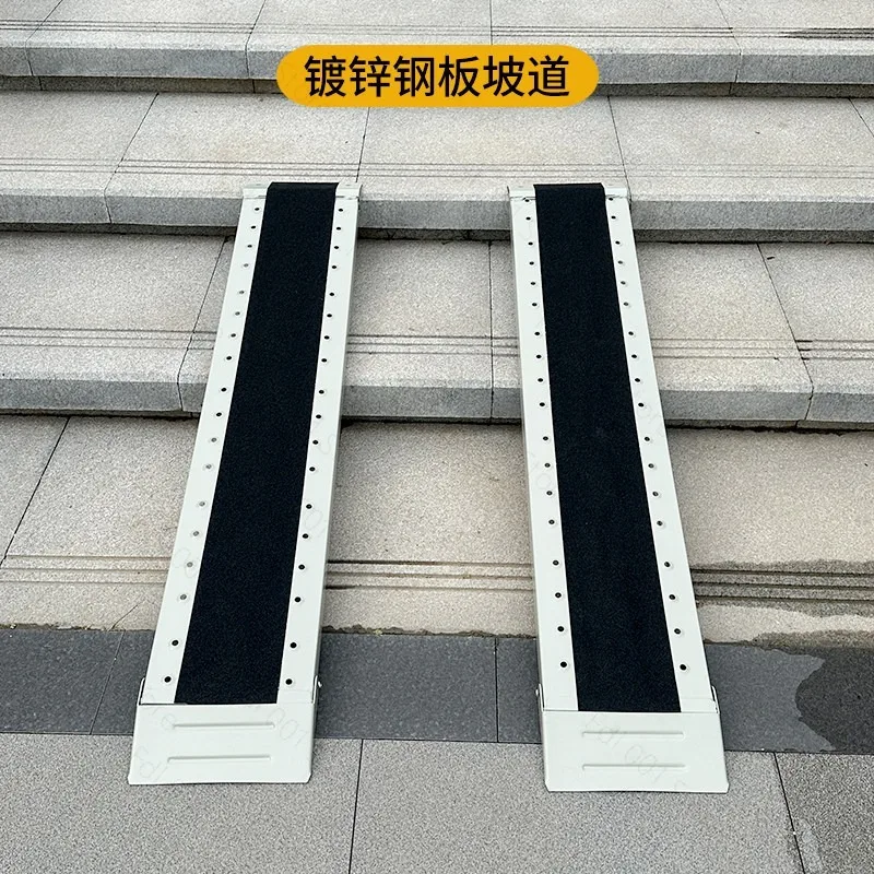 Installation-free foldable ramp board, suitable for electric vehicles climbing stairs and barrier-free ramp devices
