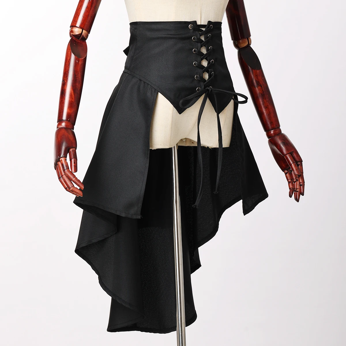 UUGOOX-Jupe burlesque victorienne, costume gothique steampunk, corset punk, jupes animées noires