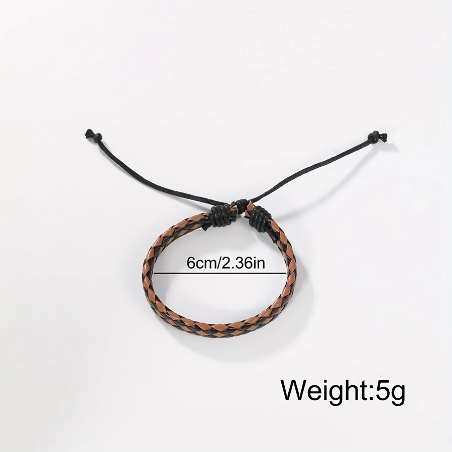 ساعة كوارتز عتيقة للرجال ، ساعة معصم وسوار من الجلد الصناعي التناظري ، هدايا له ، 2 صوفي لكل مجموعة