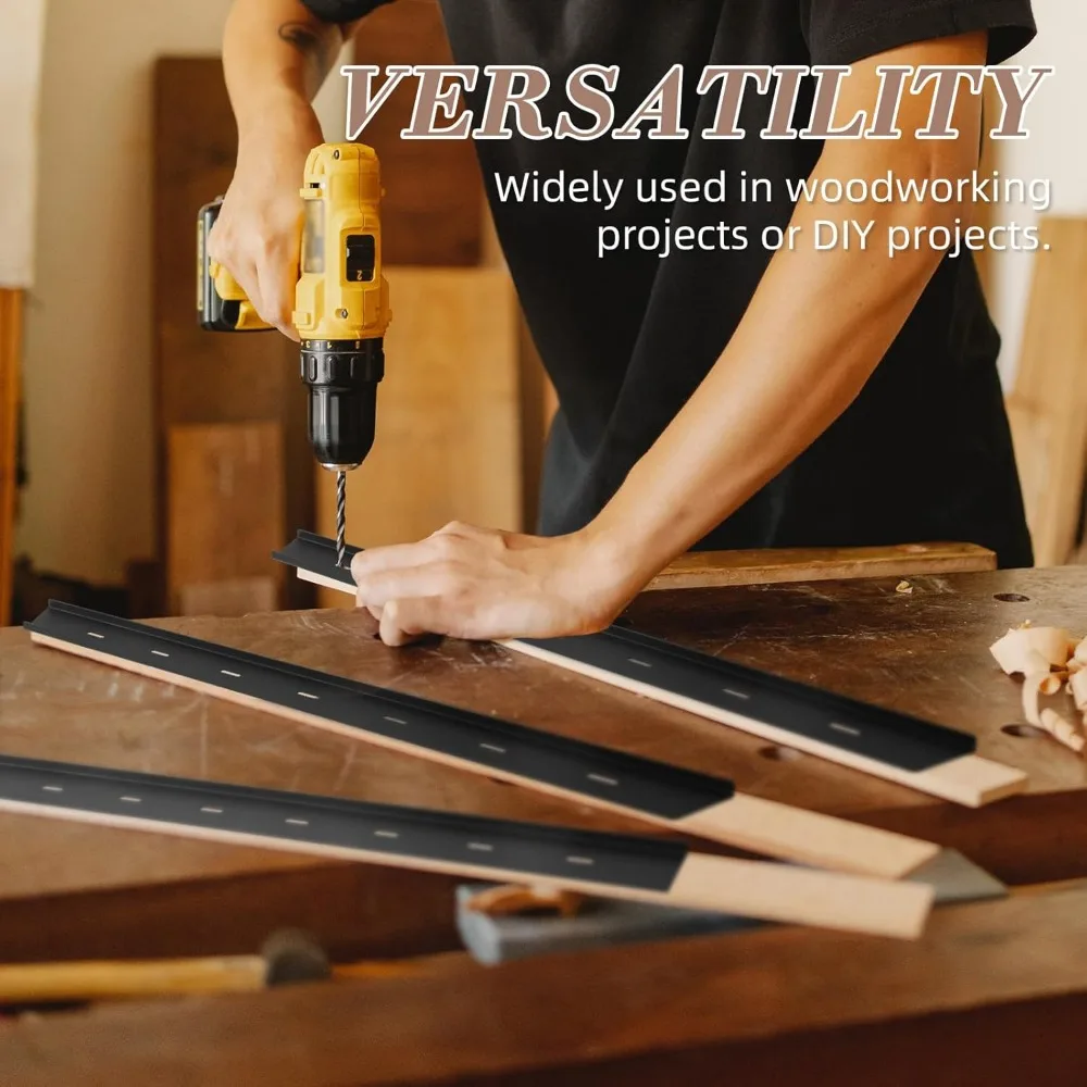 دعم سطح الطاولة Live Edge - دعامة فولاذية مكونة من 4 قطع على شكل حرف C، دعامة معدنية بأرجل مخفية لـ 32 لوحًا