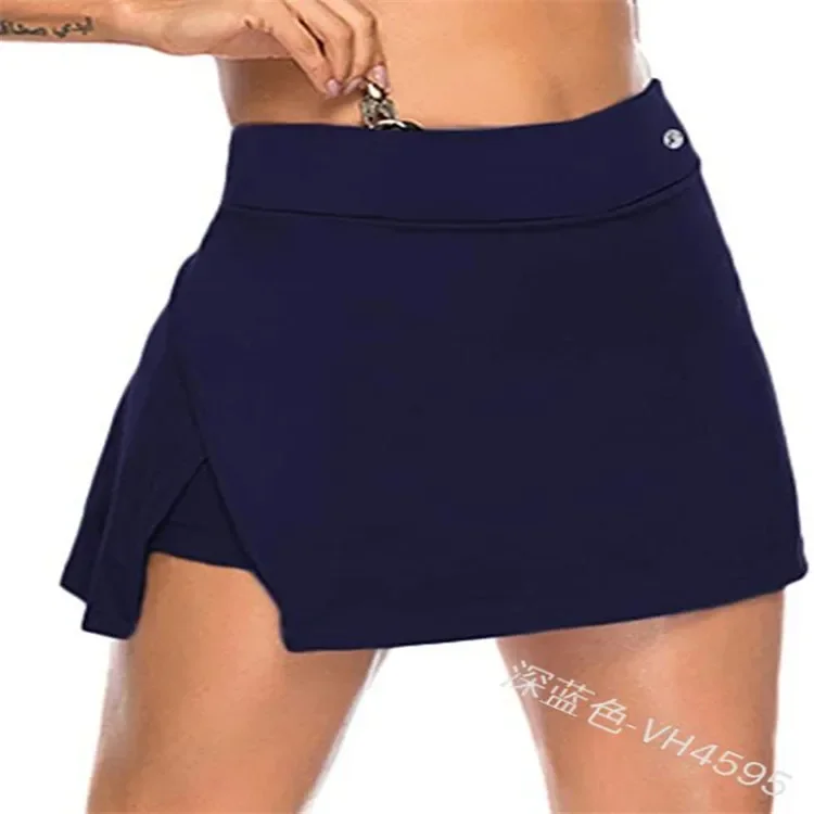 Fake Two-Piece Hakama Skirt Women's Solid Active Performance Skort Lightweight подол for Running Tennis Golf Sports Mini Skirt