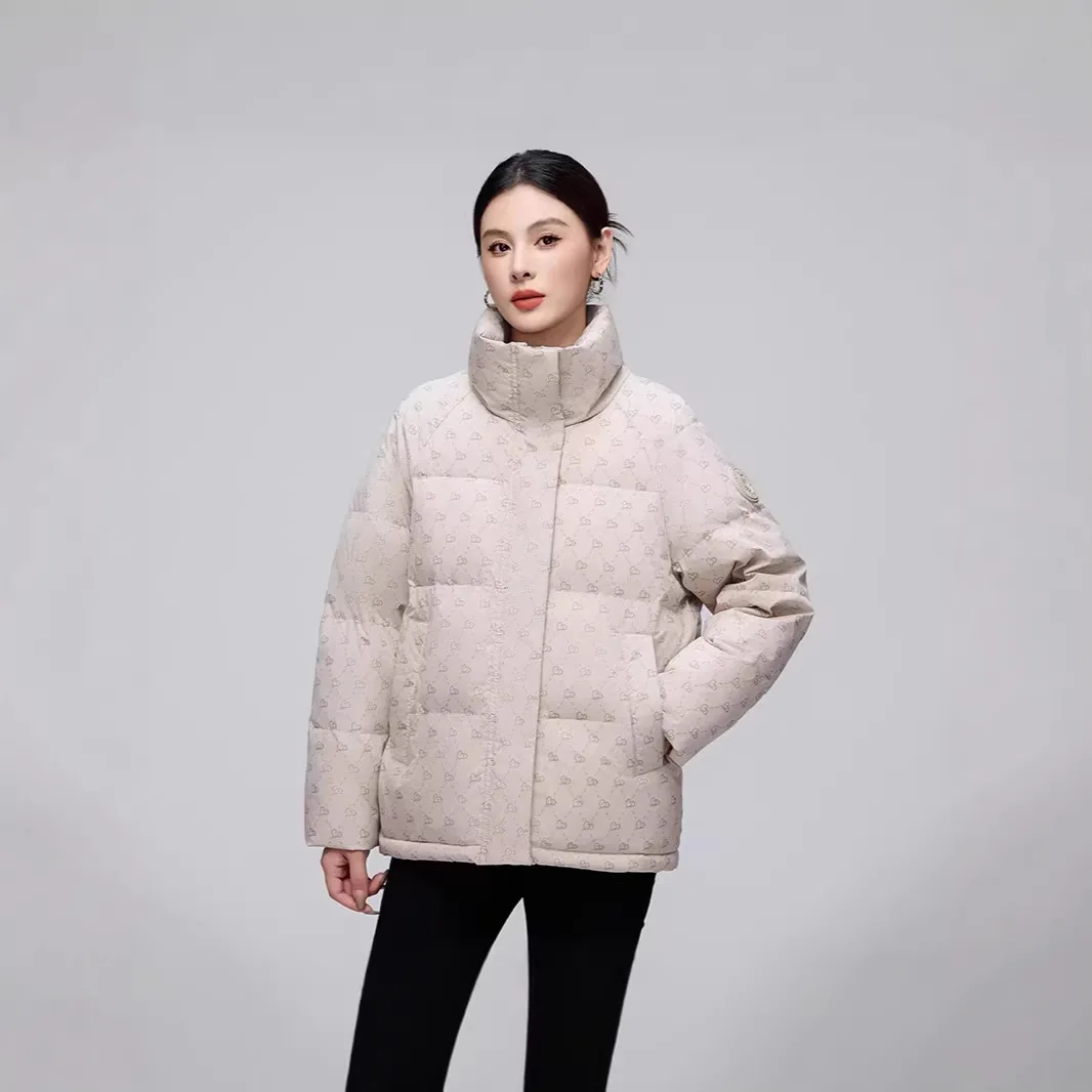 Y2k Warm Cute Sweet Women Coats 2000s Cotton Printed Florals Chic Elegant Loose Thicken Daily Winter High Street Parkas Jacket