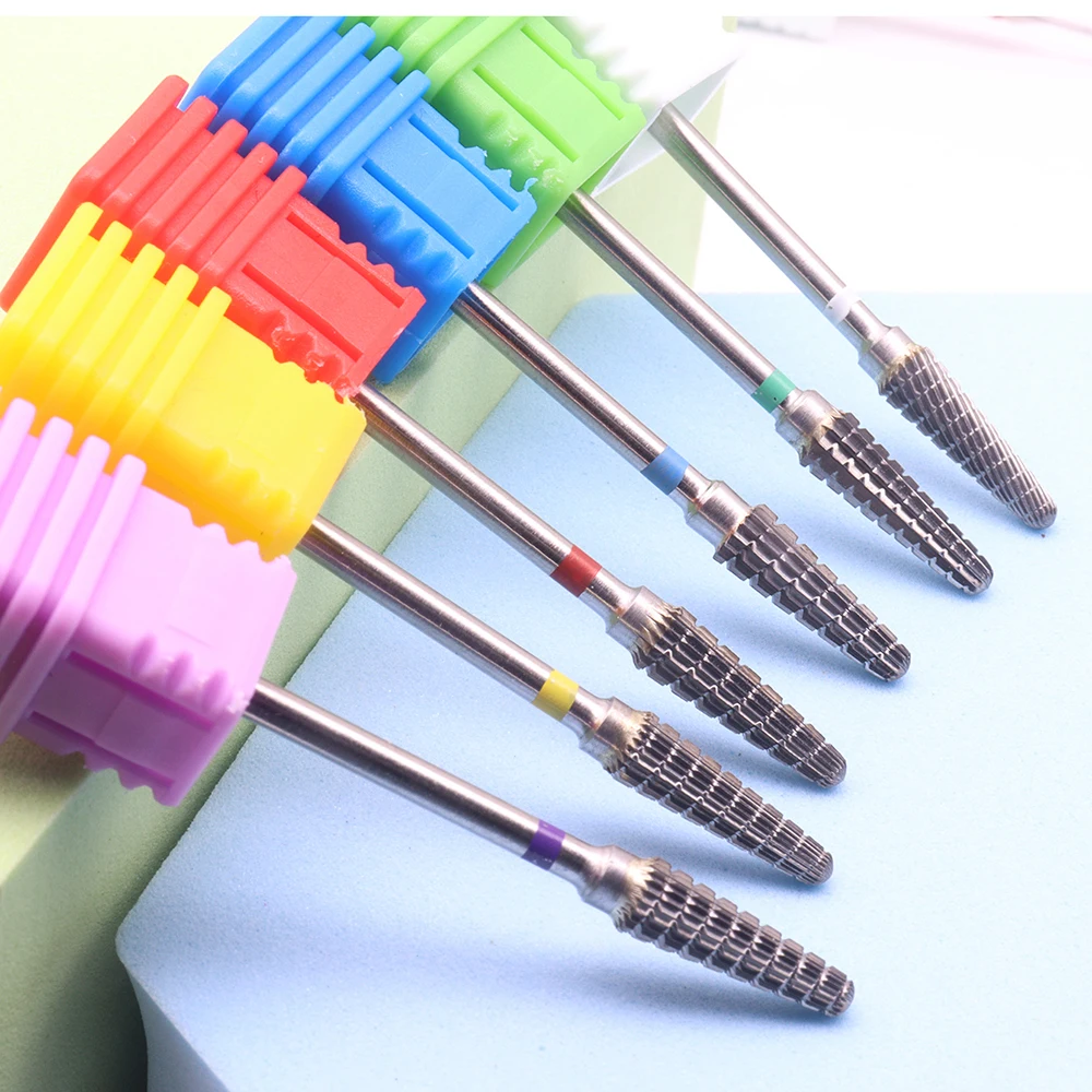 Spiral Flute Tungsten Carbide Nail Drill Bit – Professional Nail Bit for Gel Polish Removal, Acrylic & Nail Shaping Tool