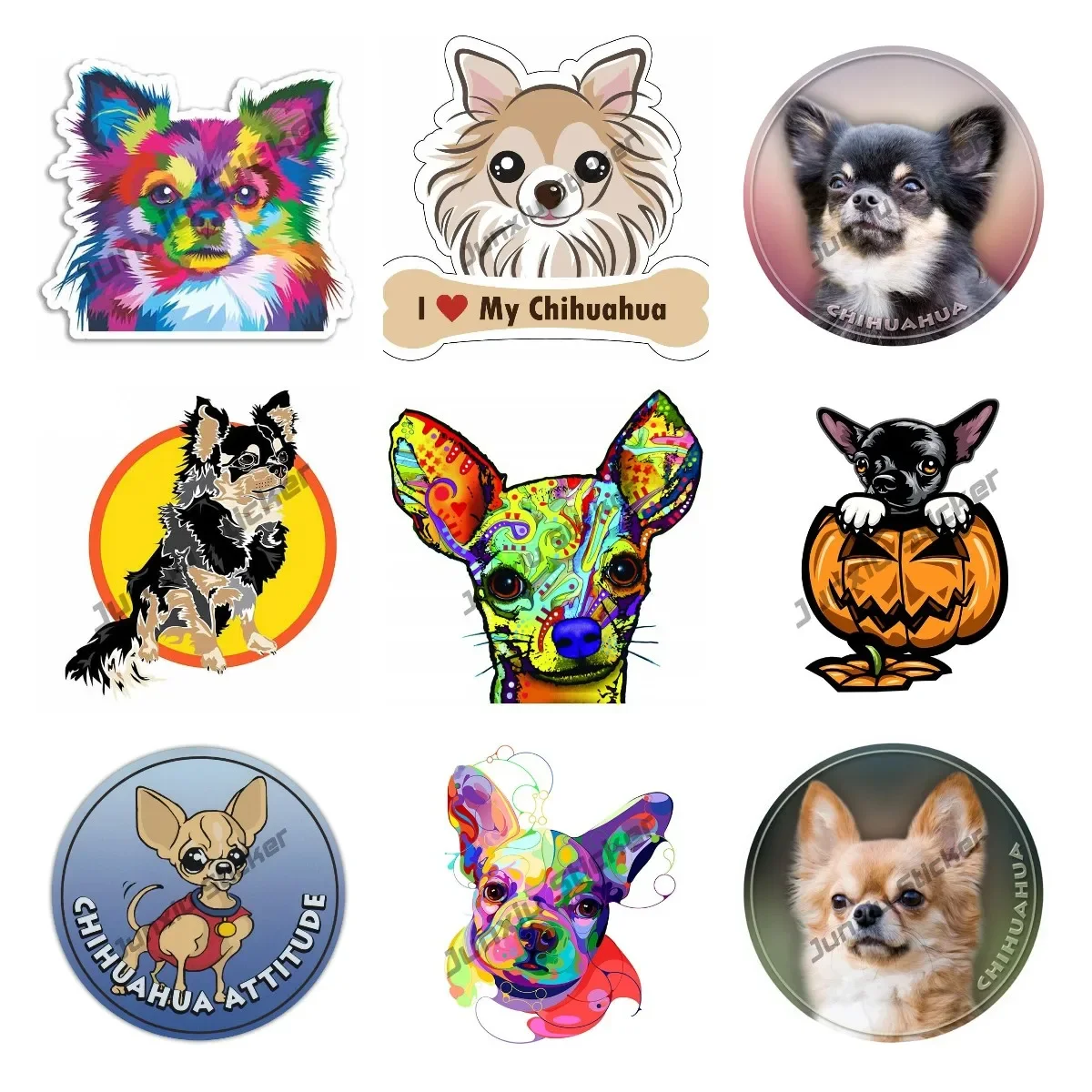 

Чихуахуа автомобильные наклейки с собаками 3D графика Аниме Комикс знак виниловые наклейки JDM водонепроницаемый RV VAN Fine Animal автомобильные аксессуары KK13cm