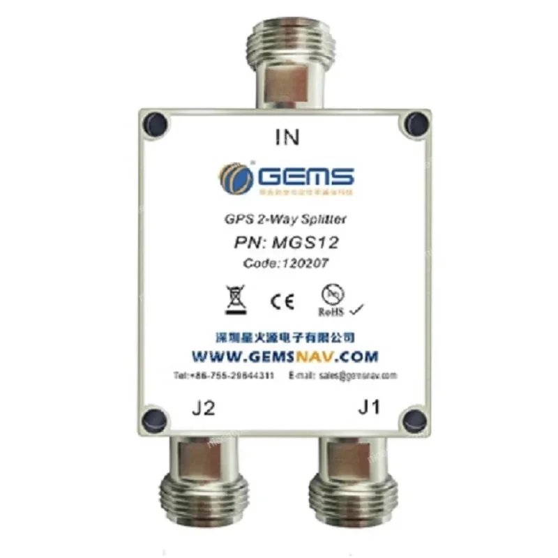 MGS12, GPS one point two power splitter, GNSS intelligent two power splitter, N SMA TNC type GPS Beidou power splitter