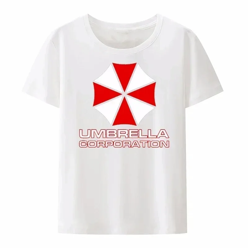 Men\'s Summer Sport Umbrella Corporation Same Style Printed T-shirt Made Premium Black Round Neck Breathable Shirts Tees Tops