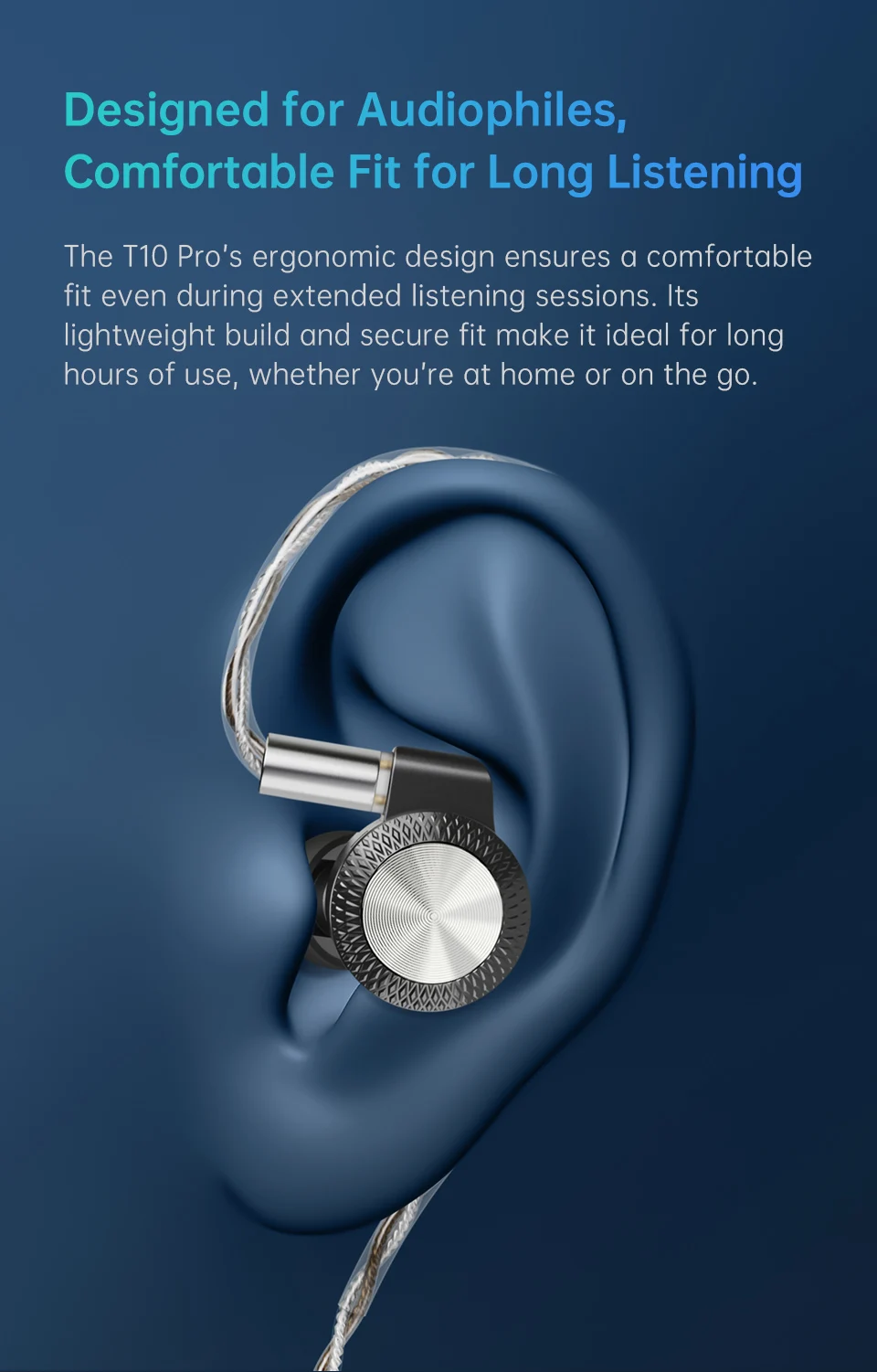 ARTTI T10 PRO Neuer 14,2 mm Planar-Treiber, strukturierter Bass, In-Ear-HiFi-Kopfhörer, kabelgebunden, IEMs-Monitore, 0,78 mm, 2-poliger 2-in-1-Stecker – Detail 8