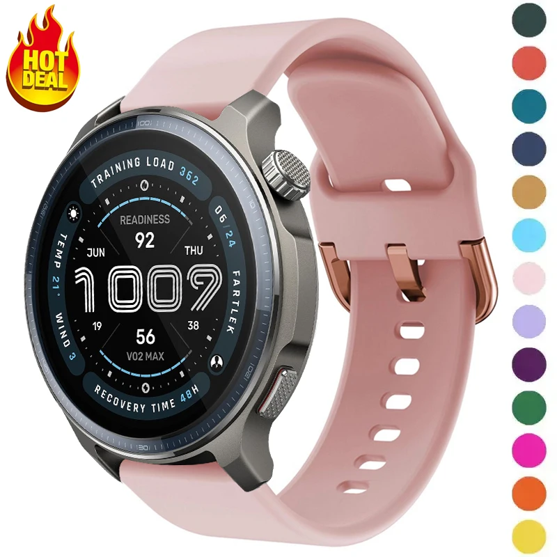 Schnelles 22mm Armband für Amazfit Bip 6 5 Band Smartwatch Offizielles Silikon-Sportarmband für Amazfit BALANCE2 1 Metallanschluss Zubehör