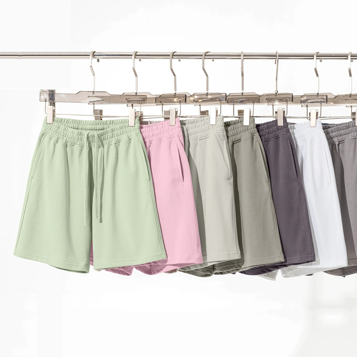 

American Streetwear Basic Color Dstring orts Loose Casual Qui Dry Sport Five-Quarter Pants for Men And Women