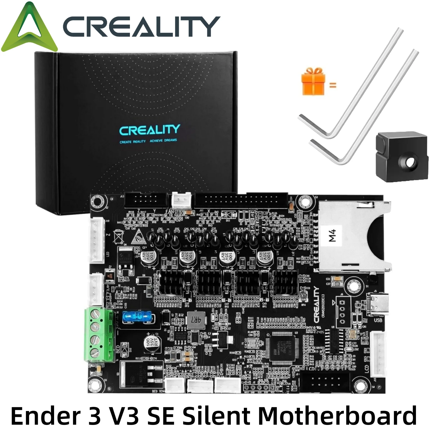CREALITY Ender 3 V3 SE 자동 마더보드 3D 프린터용 MS35774 드라이버가 포함된 32비트 메인보드