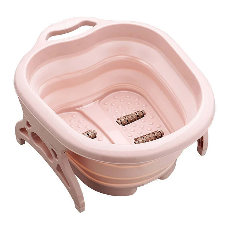 New Foot SPA Bath Tub Foot Soak Bath Tub (with Massage Rollers) Spa Basin Portable Collapsible Foot Massage