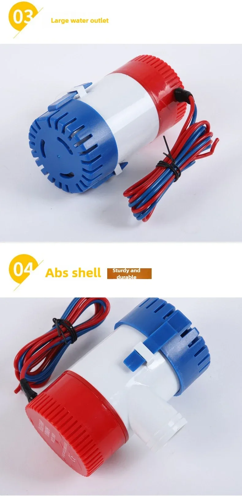 DC Submersible Pump Semi-Automatic Switch Small Electric Bilge Pump