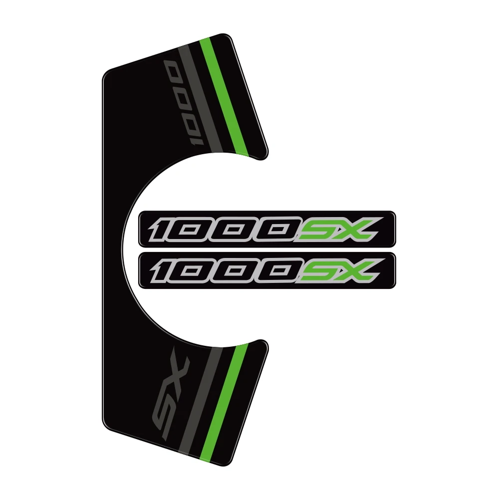 For KAWASAKI NINJA 1000SX 2020 2021 2022 2023 2024 2025 Motorcycle 3D Gel Top Yoke Protector 3D Gel Protection Guard Stickers