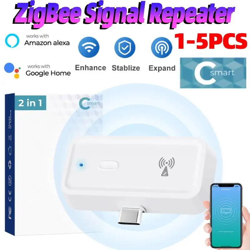 ZigBee Signal Booster Type C Wireless Extender Repeater Smart Home Automation Devices Range Amplifier Extender for Alexa Google