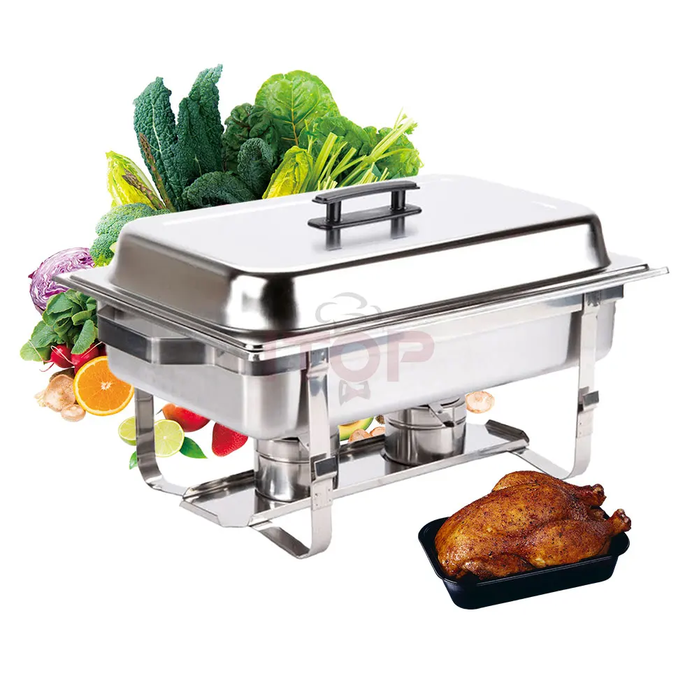 Buffet Restaurant Buffetschotel Wholesale Rectangular Chafing Dish Buffet Set High Grade Removable Dish Food Warmer