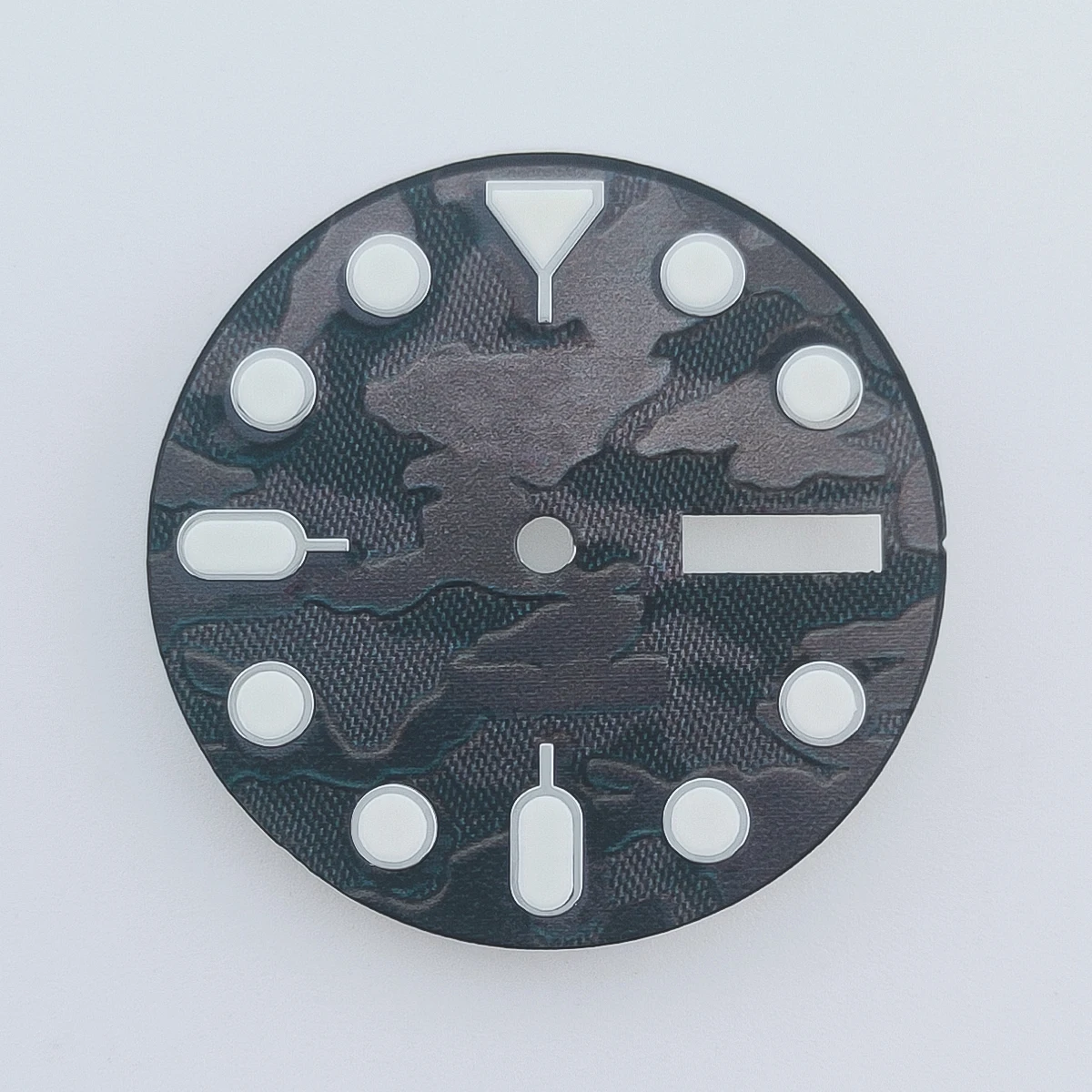 Manbushijie 28,5 mm Zifferblatt, grünes Leuchtzifferblatt, passend für NH35-Uhrwerk, passend für 3-Uhr-Krone, 3,8-Uhr-Krone