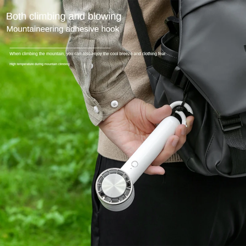 氷でコーティングされたポータブル半導体冷却ファン,USB充電,強風,ポータブル,デスクトップ,屋外,耐久性,青