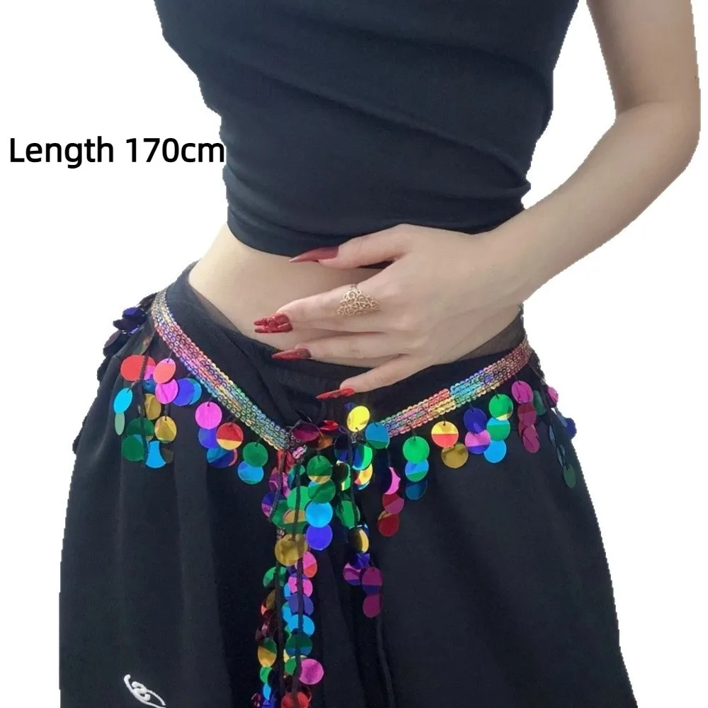Mode Pailletten Kwasten Taille Keten Glanzende Hip Hop Taille Handdoek Taille Accessoires Jazzdans Riem
