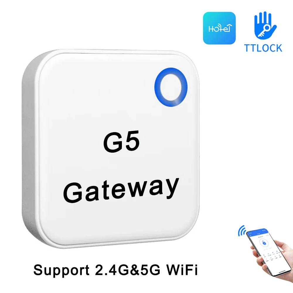 

TTLock или TTHotel APP Поддержка шлюза Wi-Fi G5 2,4G и 5G