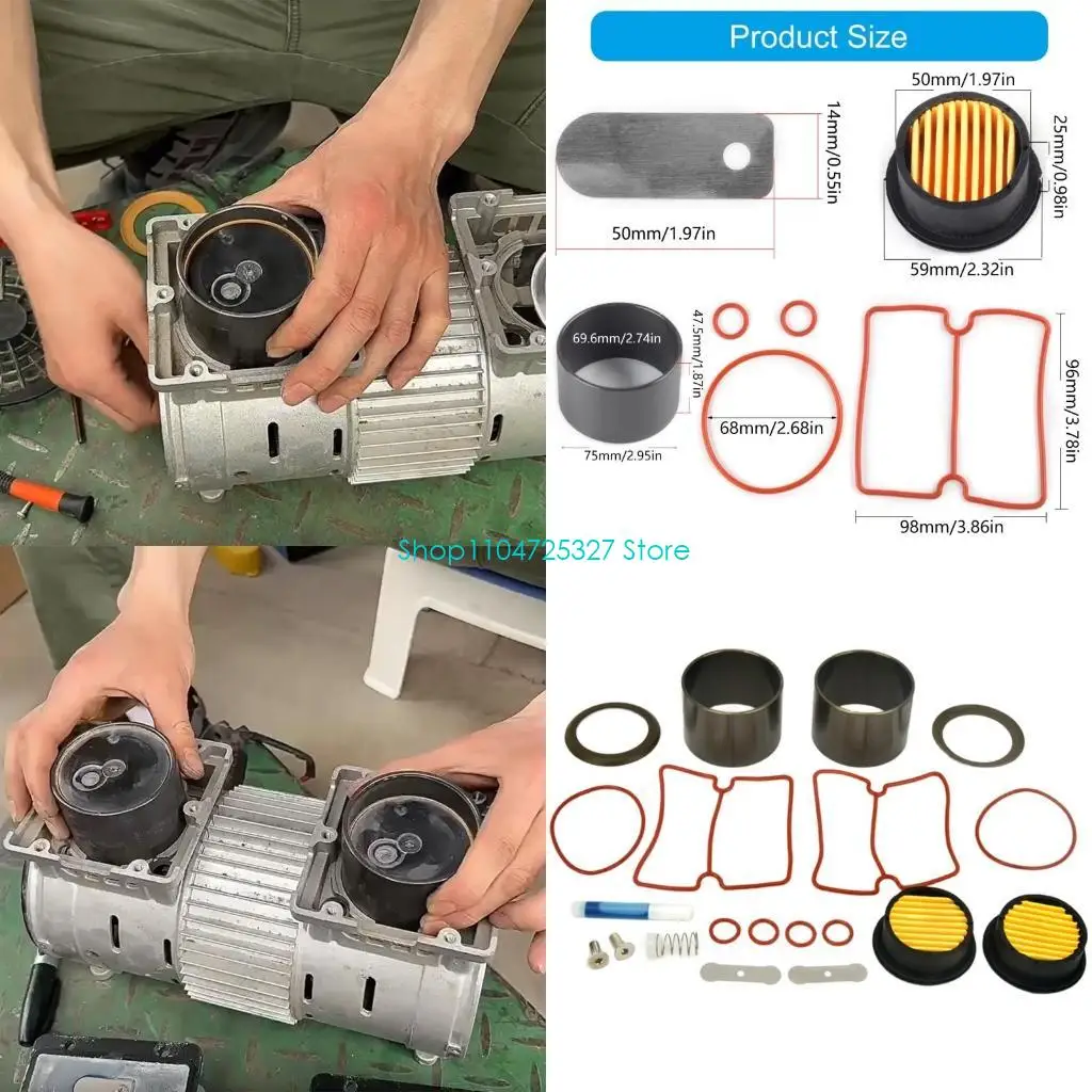 D8KF 20pcs Repair Set Designs for Long Time Use 1500W Silents Air Compressors