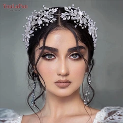 YouLasaupoudrer-Pièce de Sauna en Alliage de Clip pour Patients, Bandeau de Cuir oral elu pour Mariées, Accessoires de Cheveux de Mariage, Diadème de Princesse, Coiffe de Concours, user ins, 272