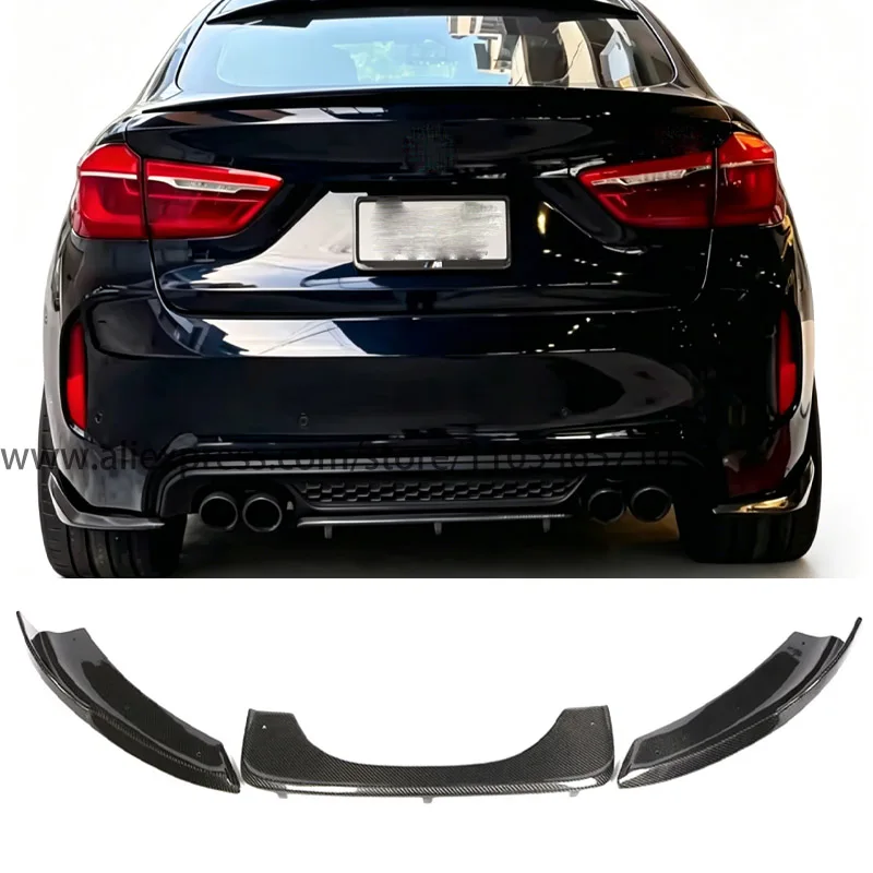 

For BMW F85 X5M F86 X6M 2014-2018, Carbon Fiber Racing Rear Diffuser Lip & Side Splitter Body Kit