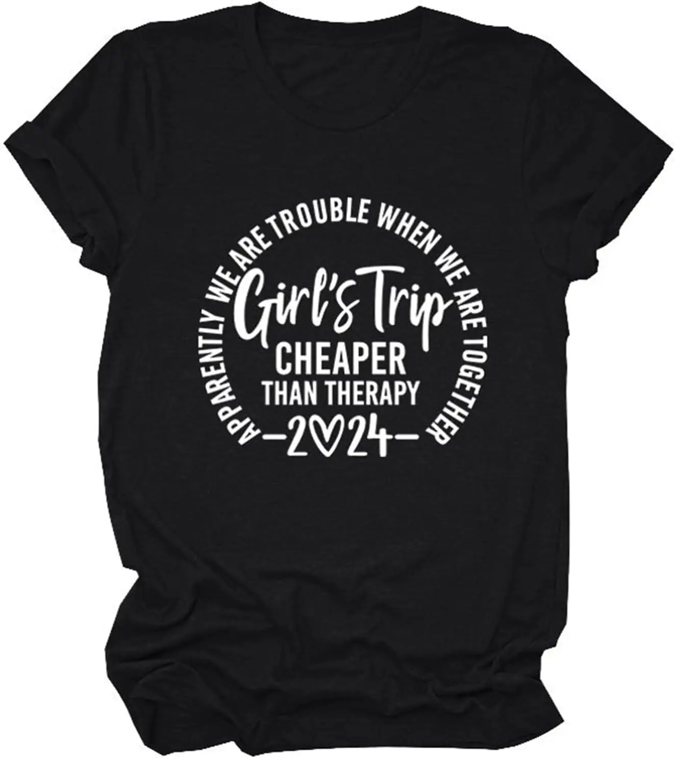 Pifnxtamy Womens Tops Girls Trip Cheaper Than Therapy T Shirt Funny Graphic Tees Short Sleeve Shirts Vacation Tees