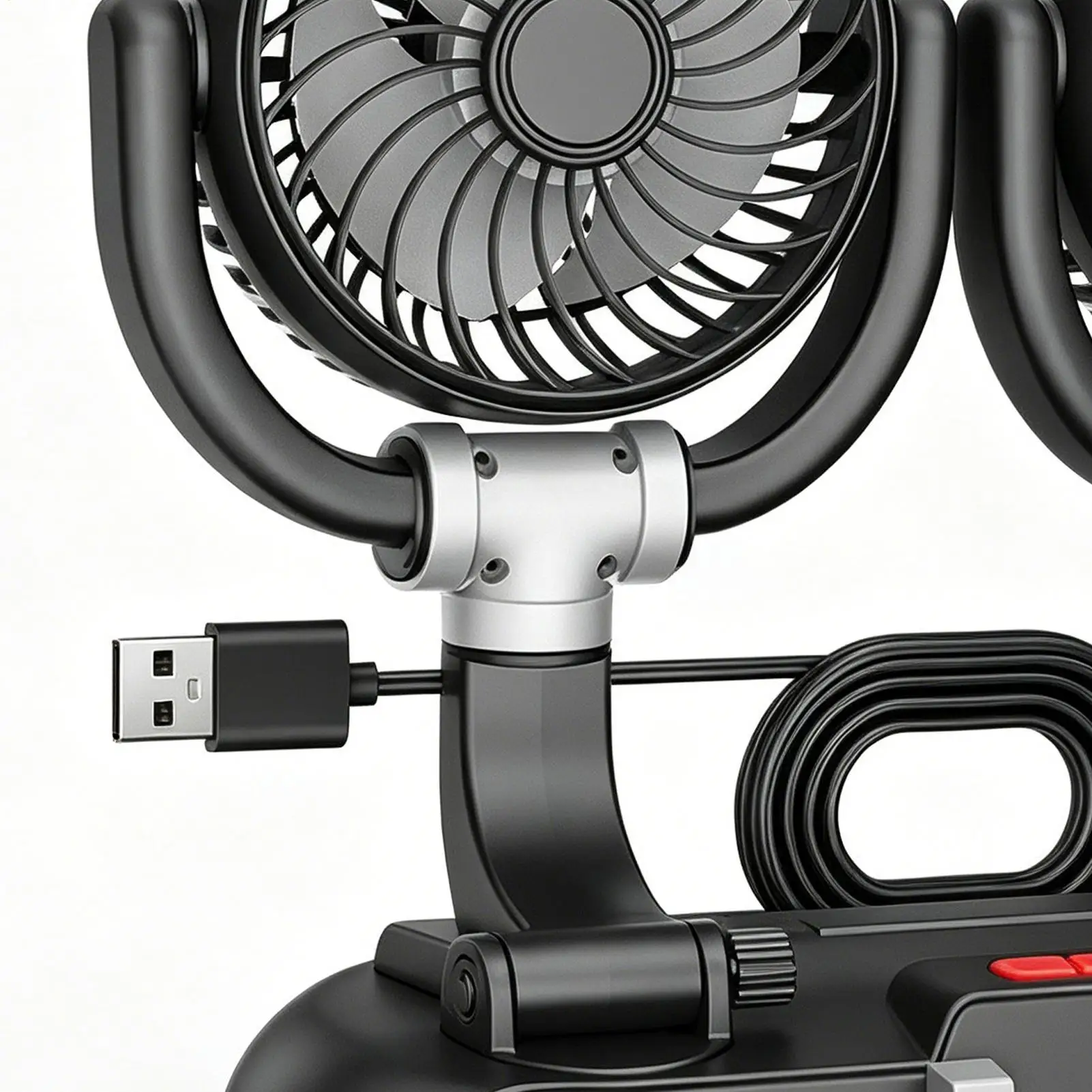 

Portable Fan For Car 3-speed Quiet Powerful Portable USB Vehicle Desk Fan For Automobile Outdoors Vehicle Travel Road Trip