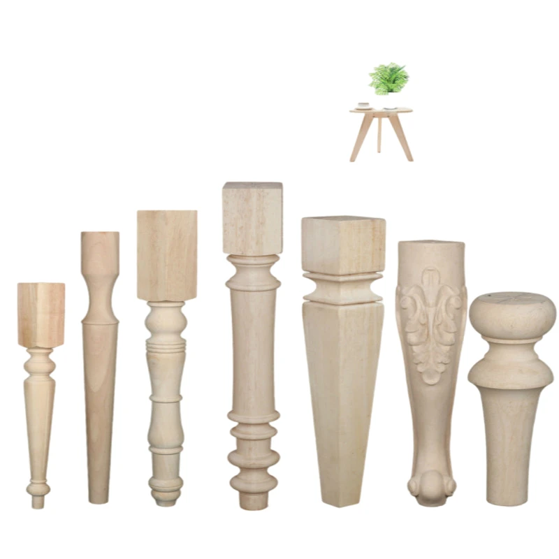 Pieds de meubles créatifs de style européen, pieds d\'armoire en bois massif, pieds de table à manger, pieds de meubles sculptés, pied de lit en bois