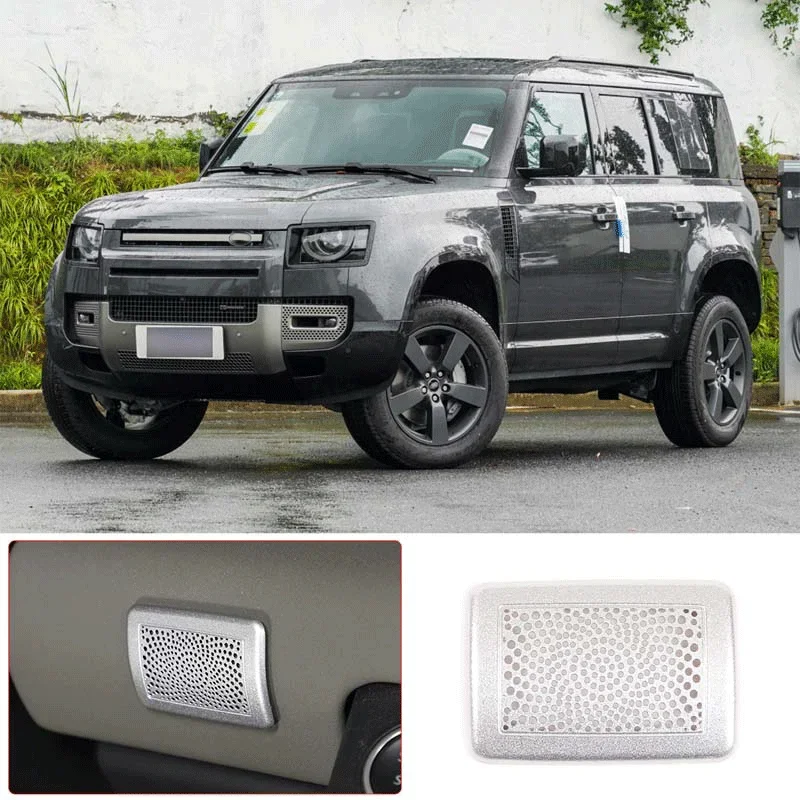 

For 2020-2024 Land Rover Defender 90 110 Aluminum Alloy Silver Car Modeling Microphone Cover Sticker Interior Accessories