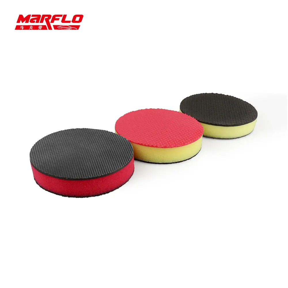 80MM MARFLO Magic Clay Pad Bar Polishing Sponge Pad Auto Care Car Washing Cleaning With Retail Packing