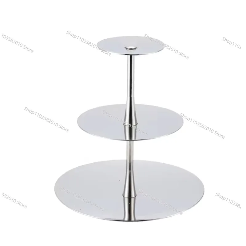 3-Layer Stainless Steel Buffet Riser, Tiered Cake Display Stand for Hotel Restaurant Wedding Party Dessert Table Decoration
