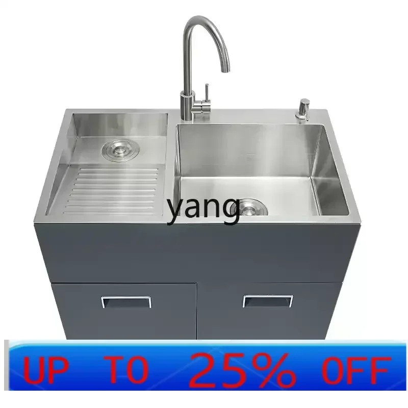 CX  stainless steel balcony laundry sink with rubbing board outdoor bathroom laundry cabinet combination