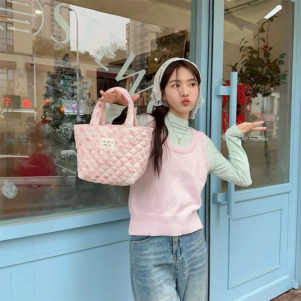 Cute Cartoon Print Tote Bag New Shoulder Bag Fashion Travel Shopping Bag Girls Book Bag Women Soft Quilted Handbag