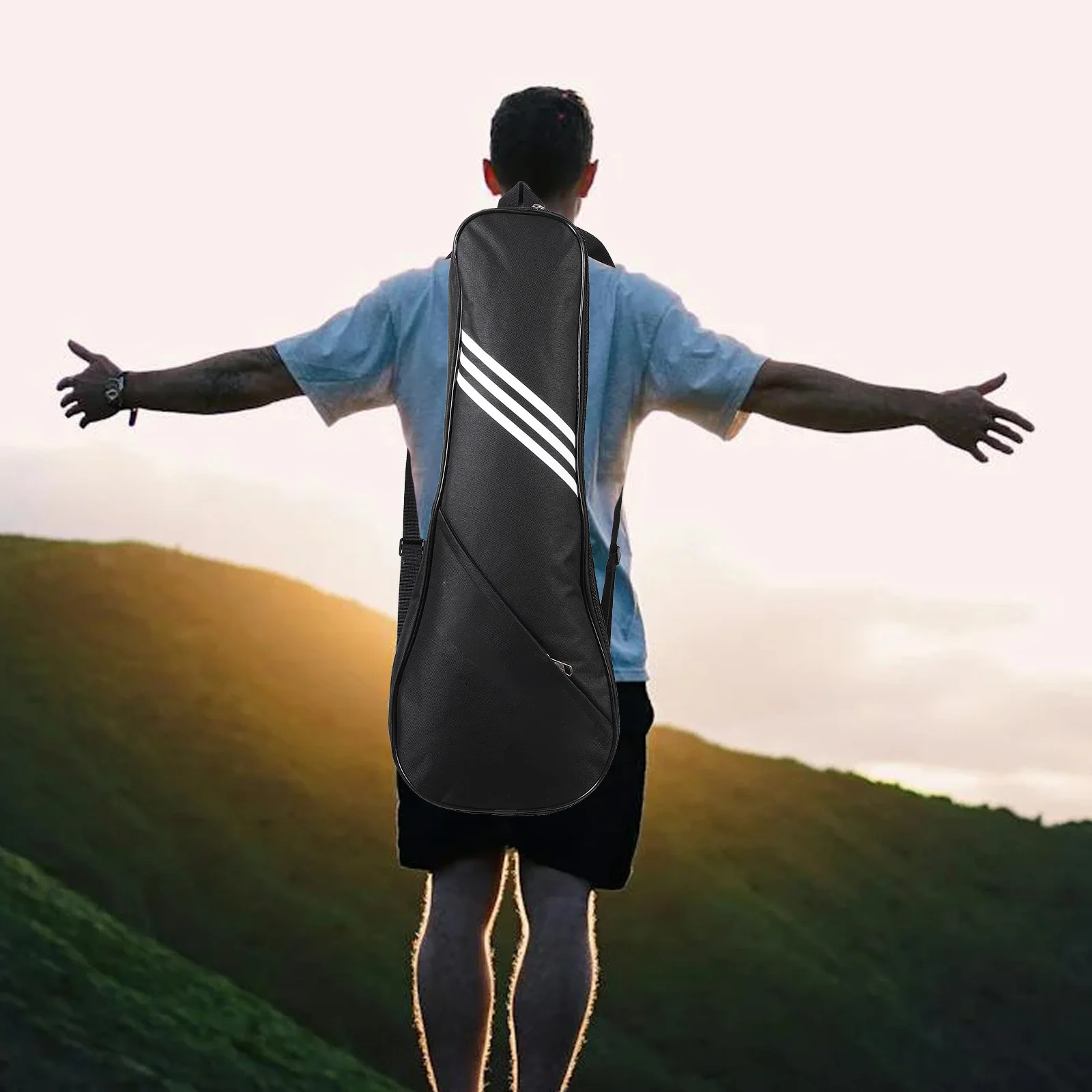 Lightweight Badminton Racket Bag Oxford Cloth Durable Adjustable Shoulder Strap Outdoor Portable Storage Carrying Pouch