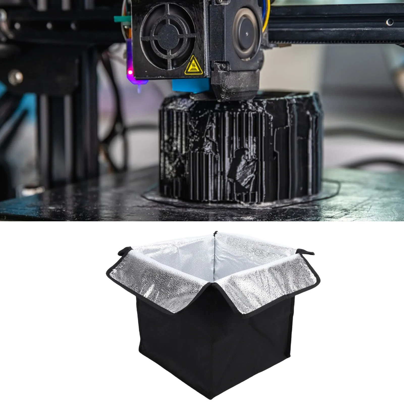 3D Printer Cover Fit for Bambu Lab A1 Mini Water Proof Dusts Guard Prevent Sunlight Dirties Spill Protector Aluminum Foil Cloth - view 6