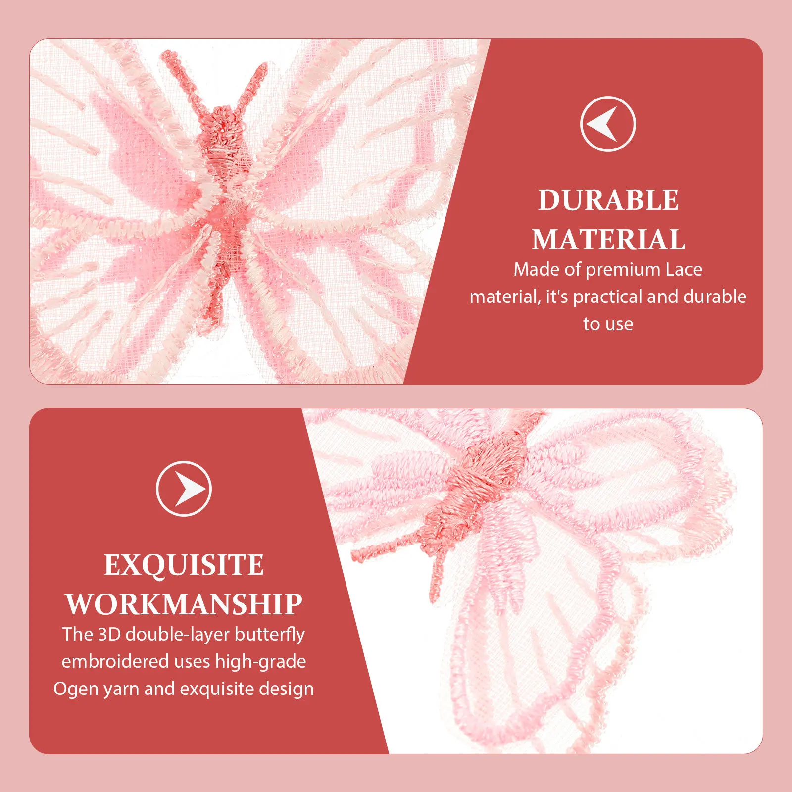

10Pcs Creative Butterfly Decor Embroidery Appliques for Clothes Bridal Dresses Home Textile Decoration DIY Crafts